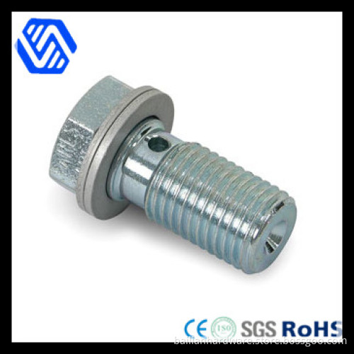 Blue -White Zinc Plating Banjo Bolt